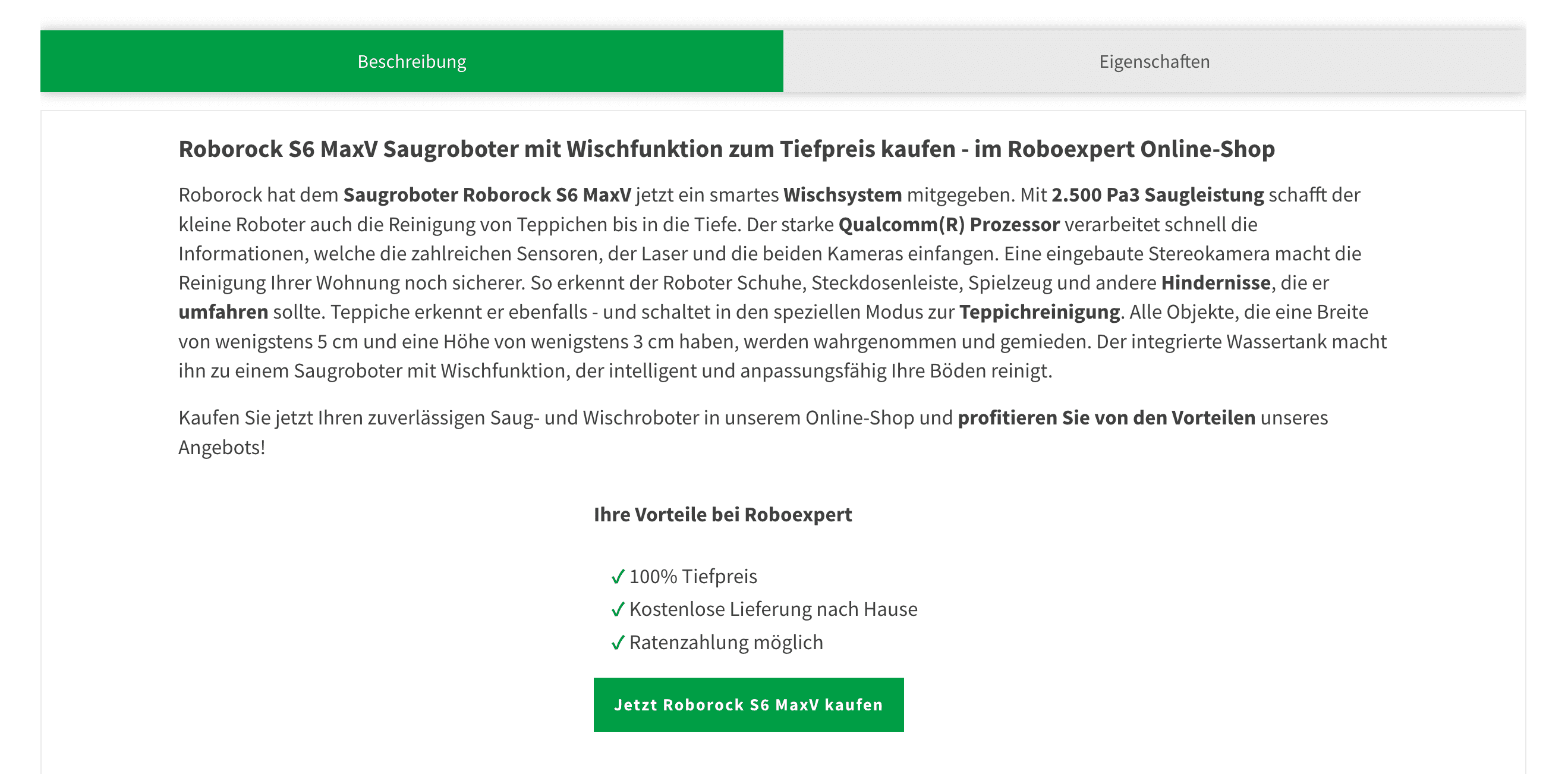automatisch generierte Aufzählung der Vorteile bei roboexpert automatisch generierte Aufzählung der Vorteile bei roboexpert