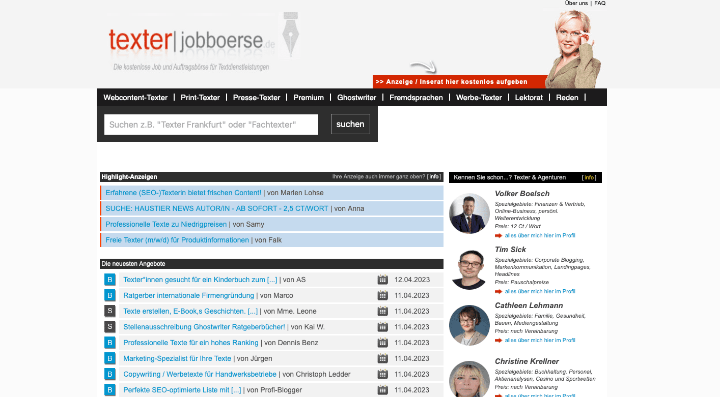 Texterjobboerse.de als Alternative zu Textbroker und Co. – der Textagenturenvergleich