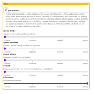 Einstellungsparameter
